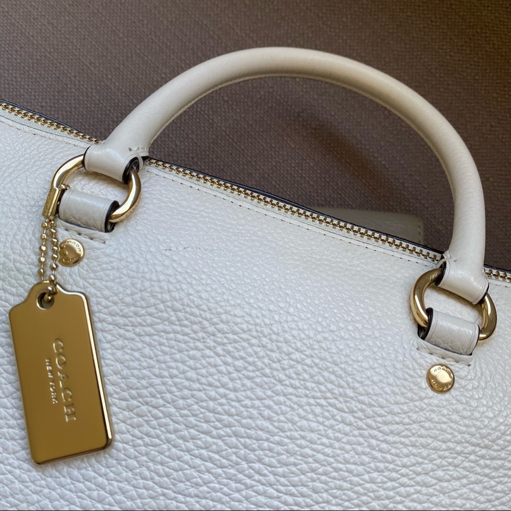 SOLD - Coach Mini Emma Satchel (F31466) Chalk - Picture 6 of 15